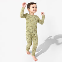 Sage & Spots Leopard Bamboo Kids Pajamas