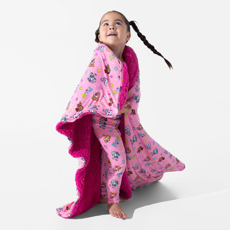 PAW Patrol: Varsity Pink Bamboo Sherpa Blanket