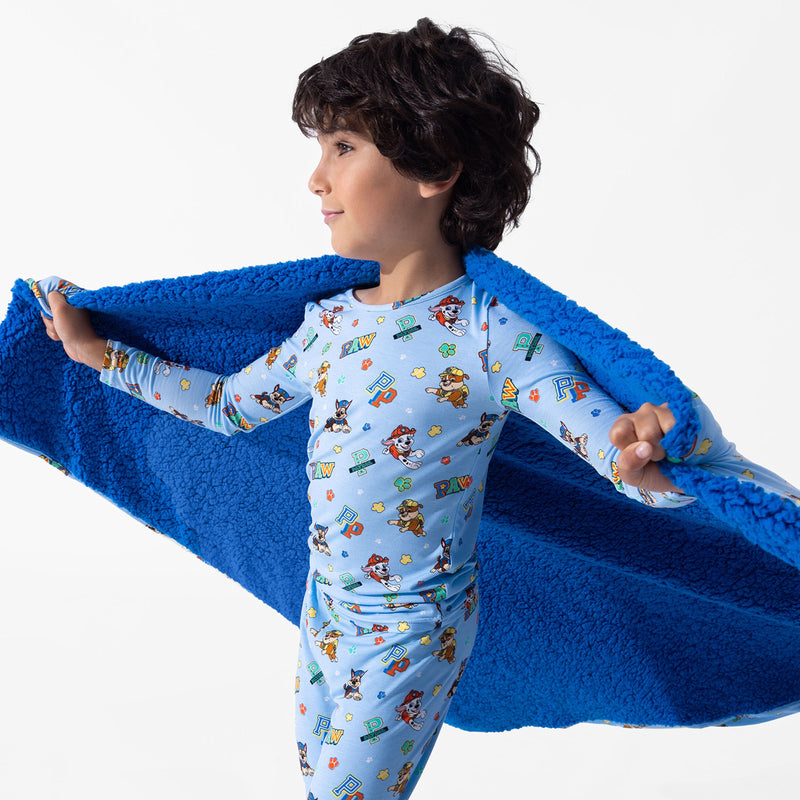 PAW Patrol: Varsity Blue Bamboo Sherpa Blanket