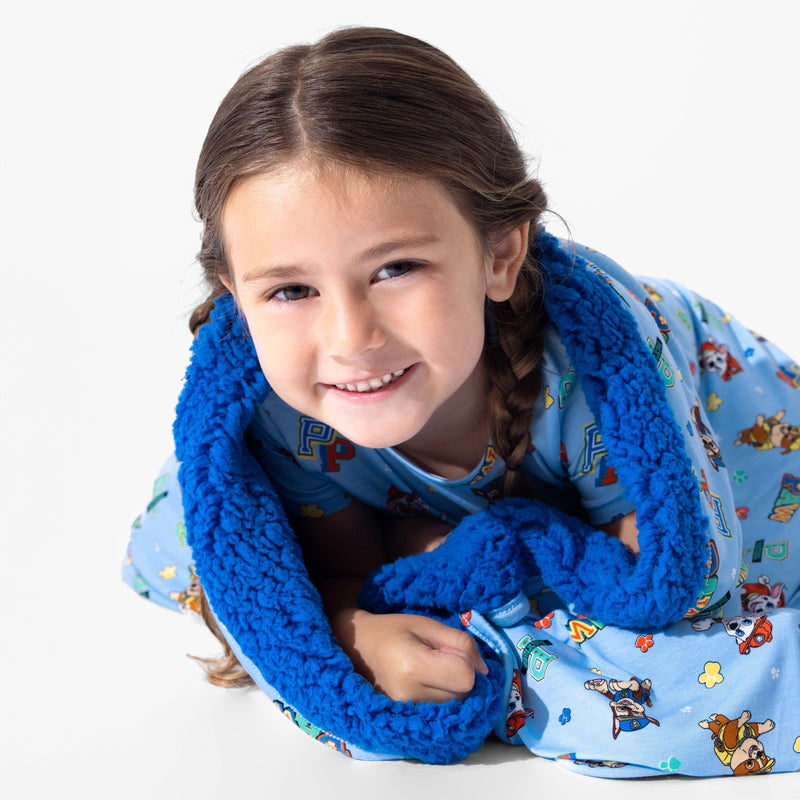PAW Patrol: Varsity Blue Bamboo Sherpa Blanket