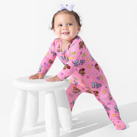 PAW Patrol: Varsity Pink Bamboo Convertible Footie