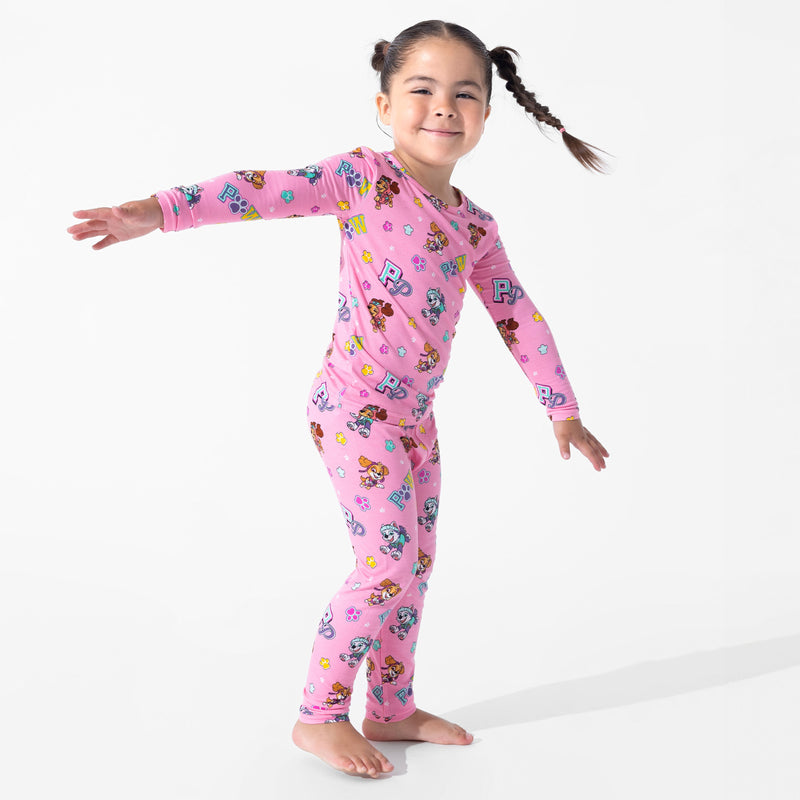PAW Patrol: Varsity Pink Bamboo Kids Pajamas