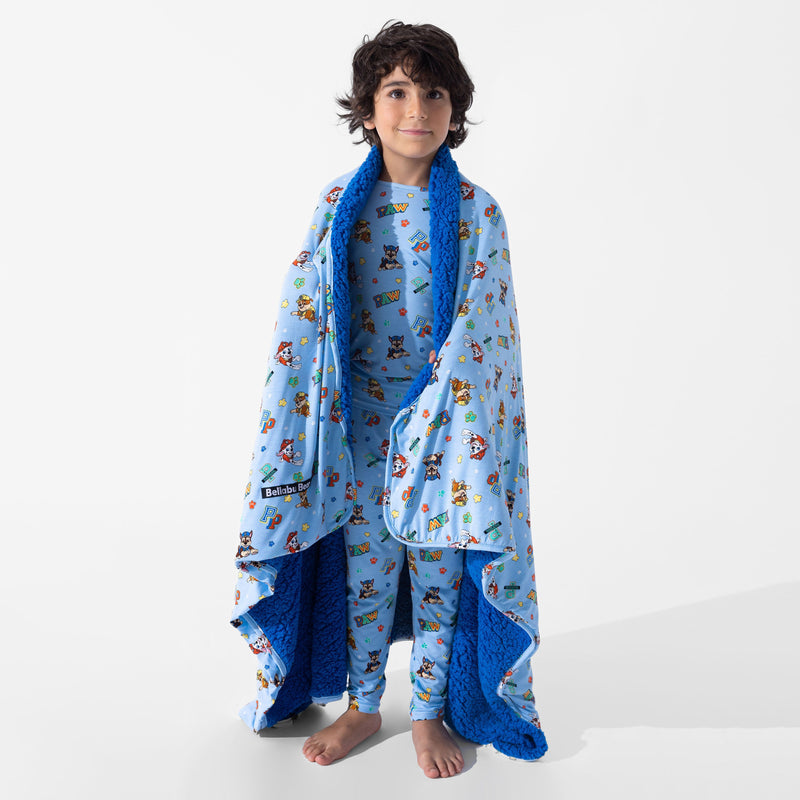 PAW Patrol: Varsity Blue Bamboo Sherpa Blanket