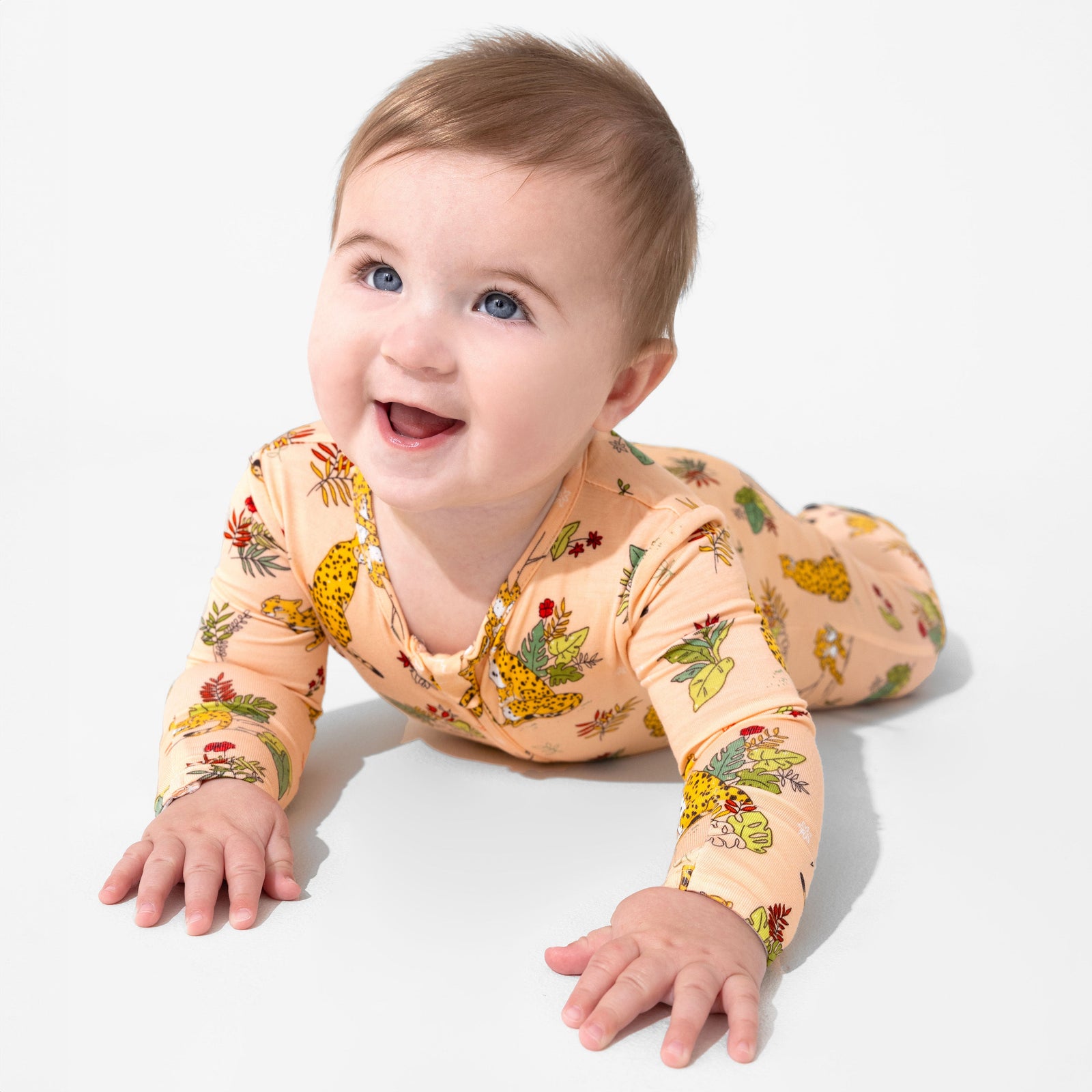 Pounce In Paradise Cheetah Bamboo Convertible Footie