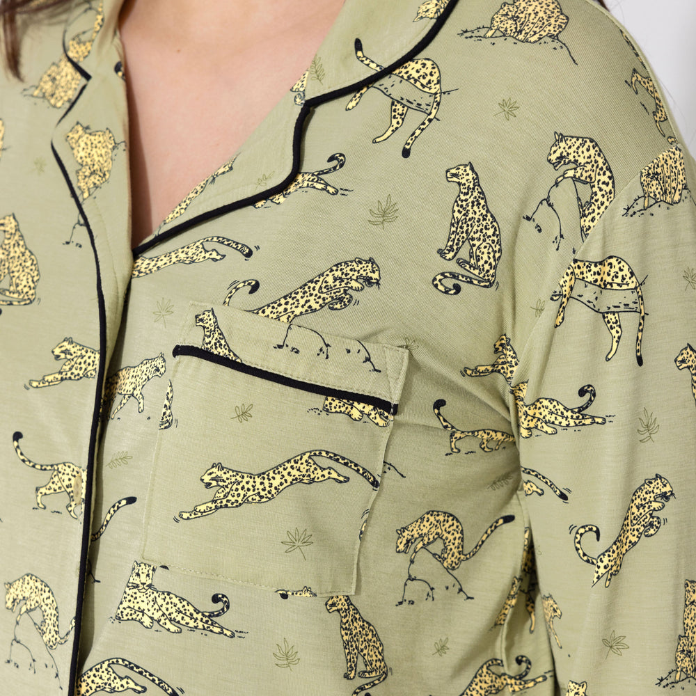 Sage & Spots Leopard Bamboo Women's Pajama Set