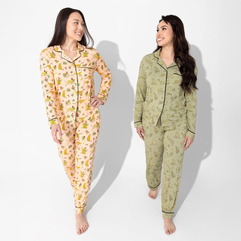 Sage & Spots Leopard Bamboo Women's Pajama Set