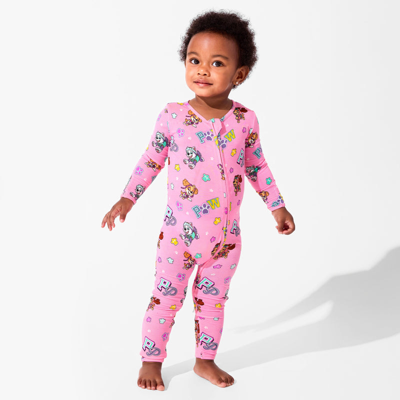 PAW Patrol: Varsity Pink Bamboo Convertible Footie