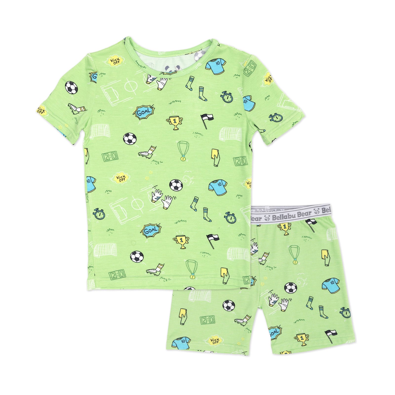 Soccer Bamboo Kids Pajama Short Set