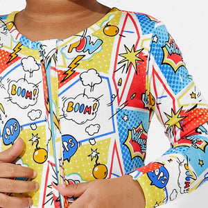 Comic Hero Bamboo Convertible Footie