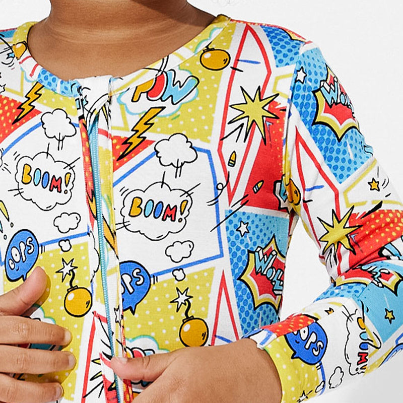 Comic Hero Bamboo Convertible Footie