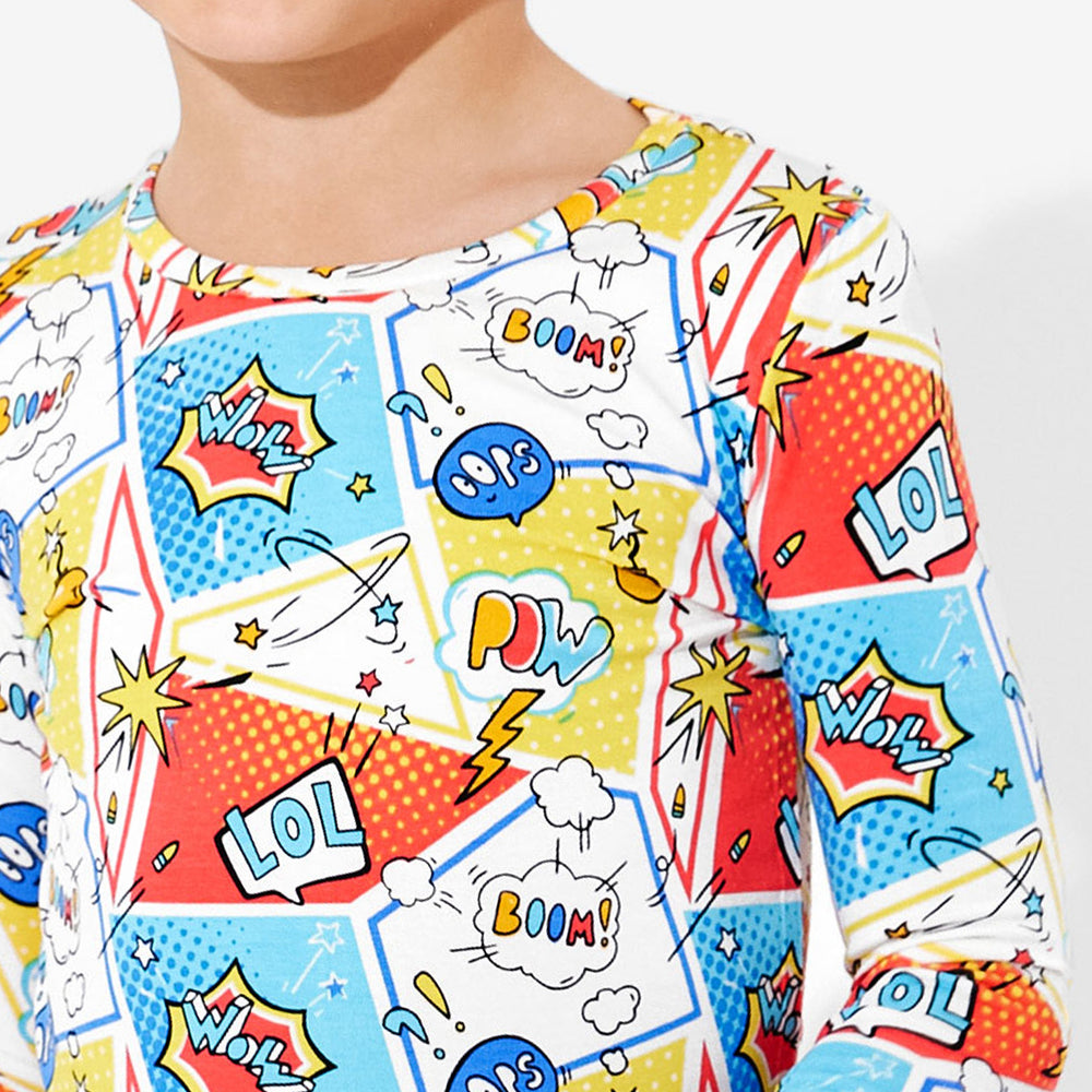 Comic Hero Bamboo Kids Pajamas