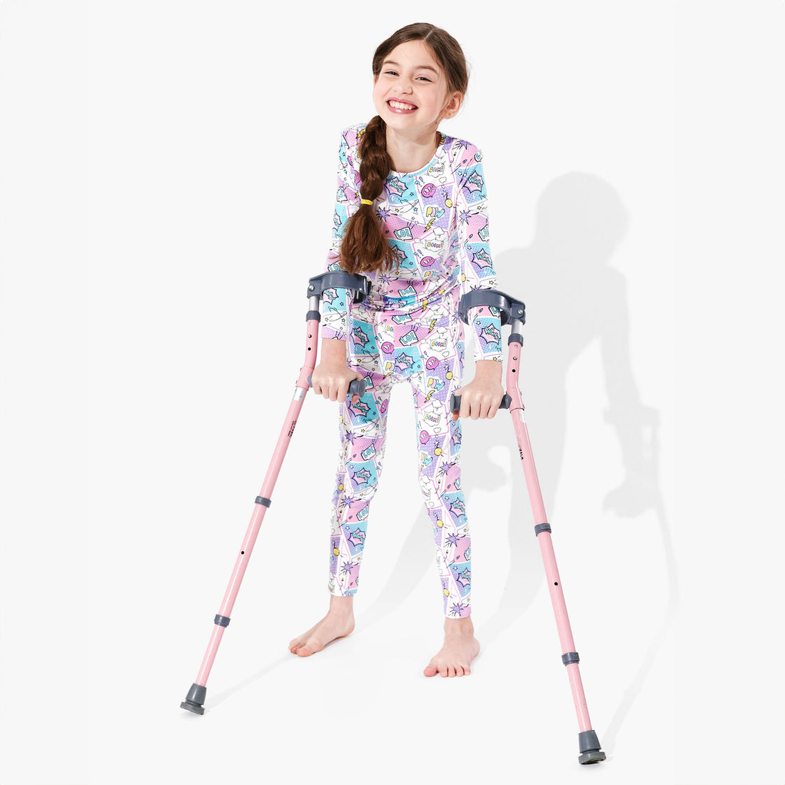 Comic Purple Bamboo Kids Pajamas