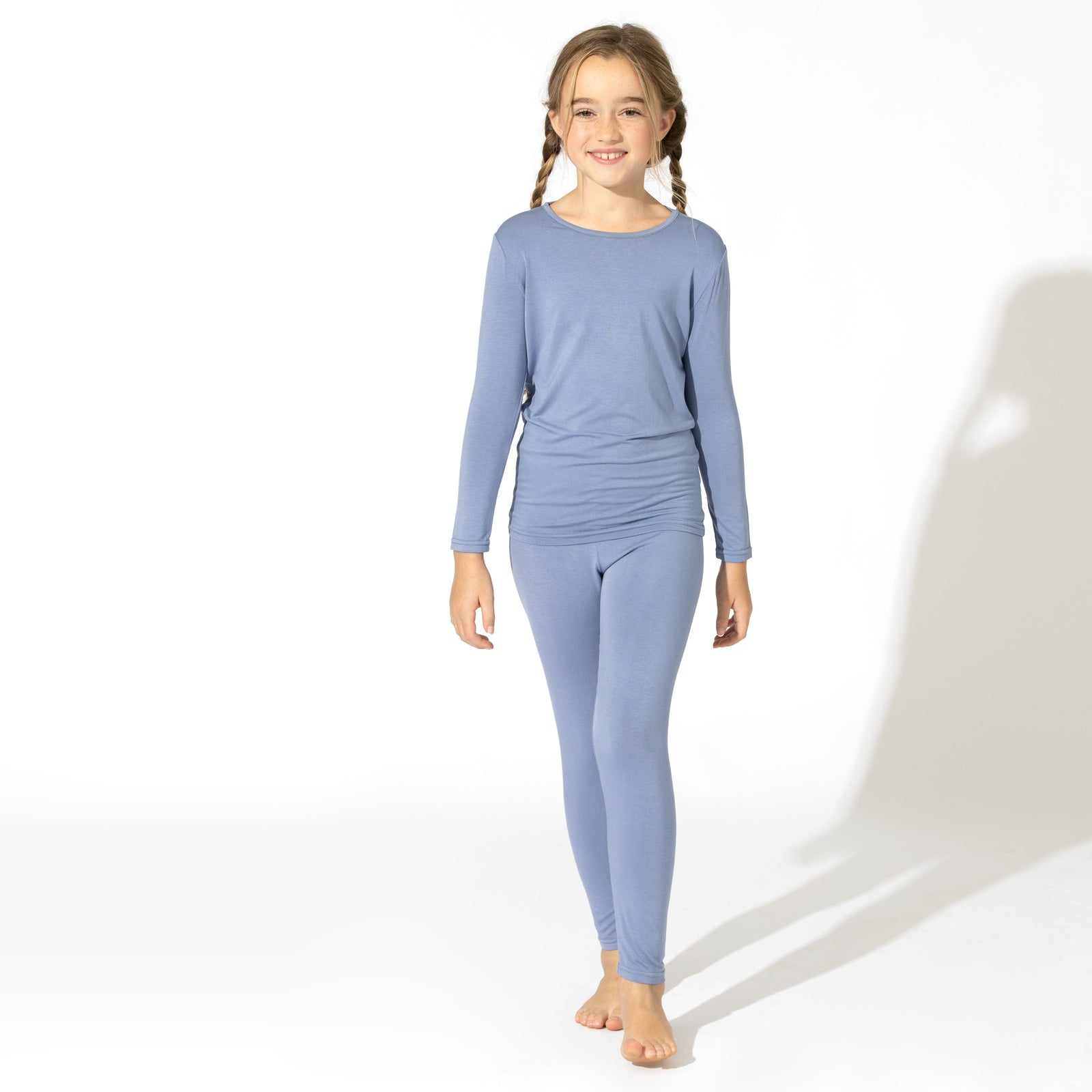 Mystic Blue Bamboo Kids Pajamas