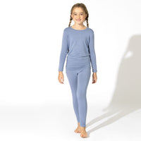 Mystic Blue Bamboo Kids Pajamas