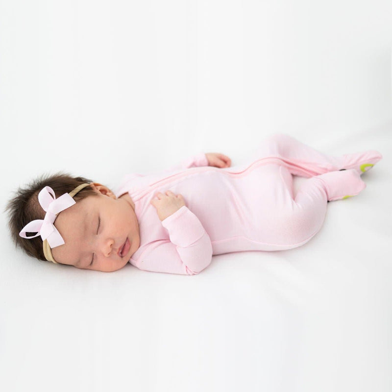 Blush Pink Bamboo Convertible Footie