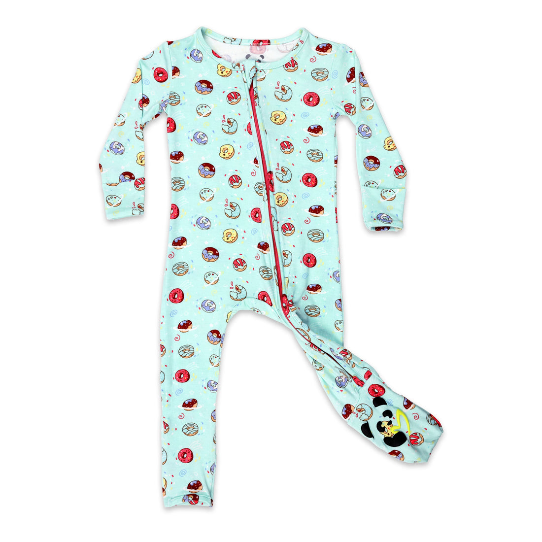 Blue Space Donut Bamboo Convertible Footie