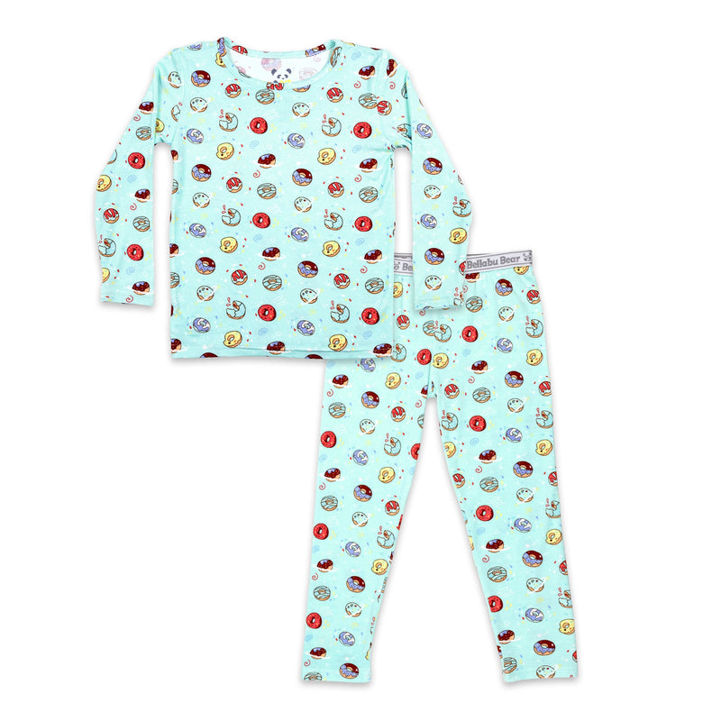 Blue Space Donut Bamboo Kids Pajamas