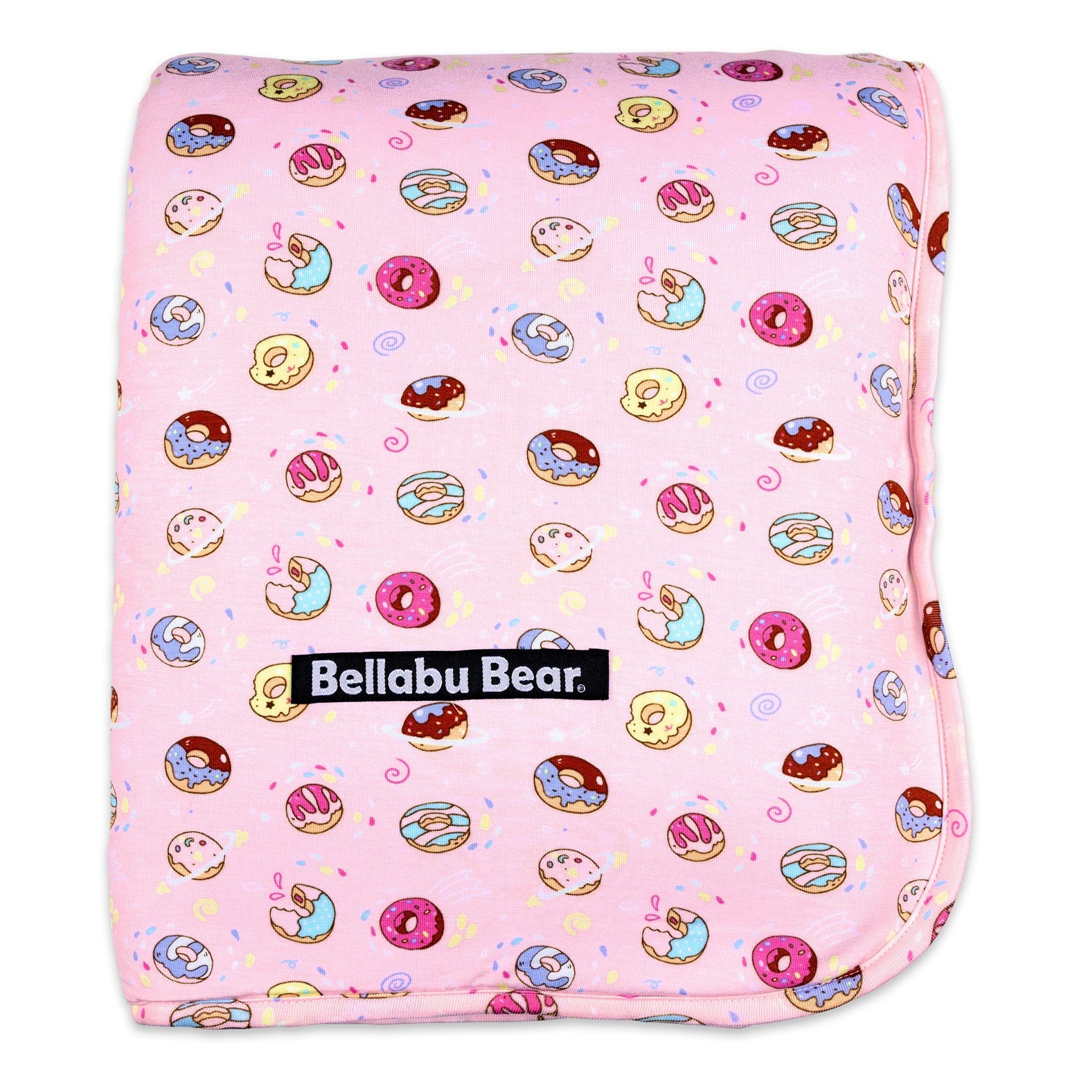 Pink Space Donut Bamboo Sherpa Blanket