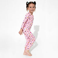 Pink Space Donut Bamboo Kids Pajamas