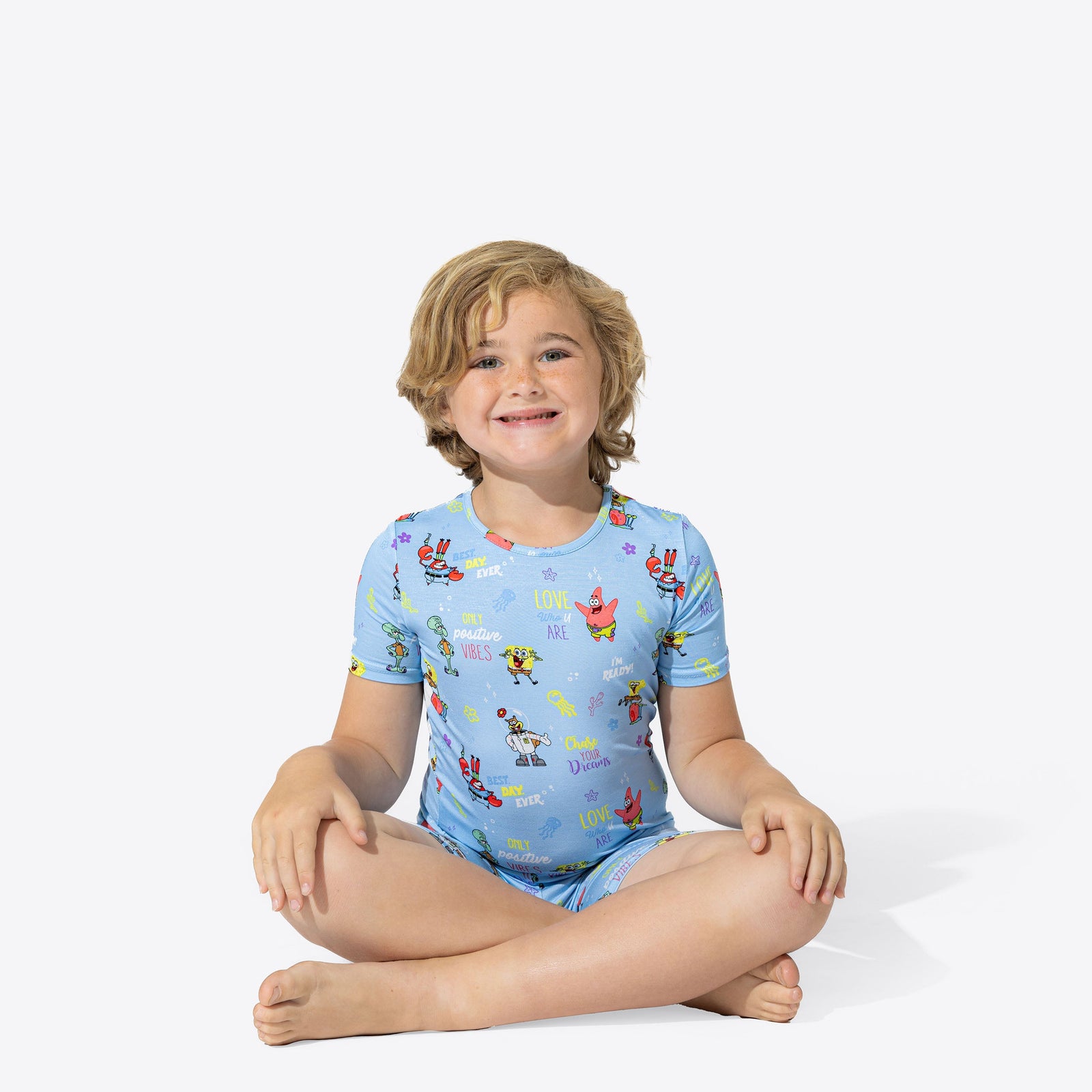 SpongeBob SquarePants: Good Vibes Bamboo Kids Pajama Short Set