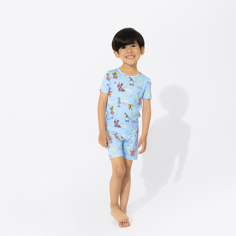 SpongeBob SquarePants: Good Vibes Bamboo Kids Pajama Short Set
