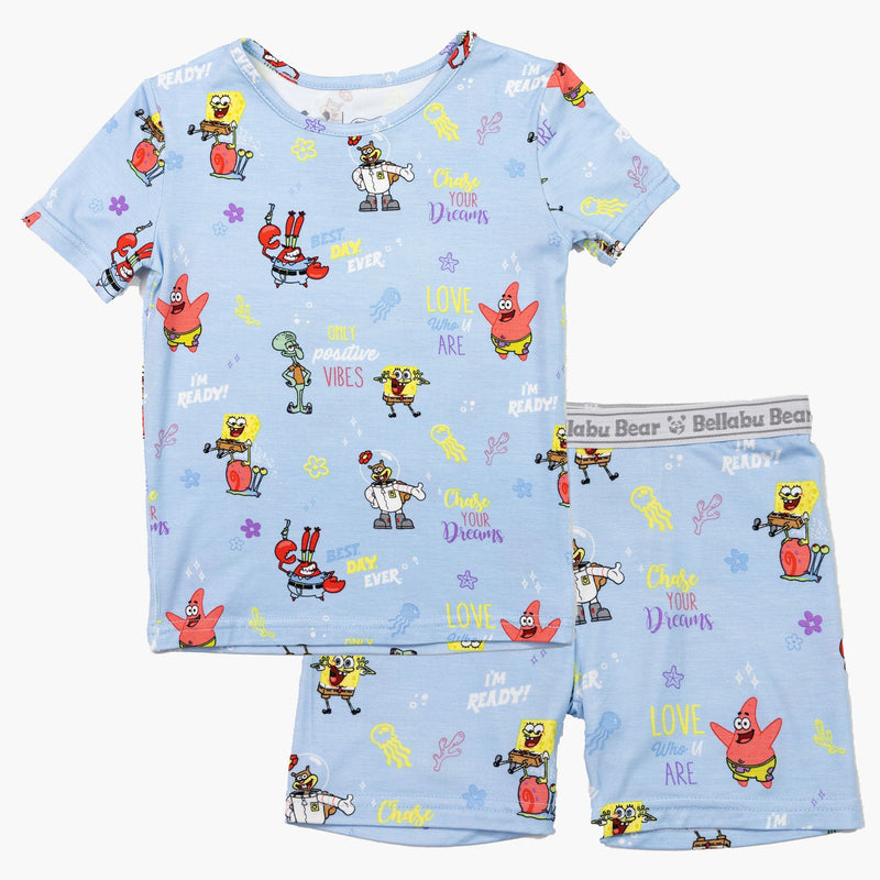 SpongeBob SquarePants: Good Vibes Bamboo Kids Pajama Short Set
