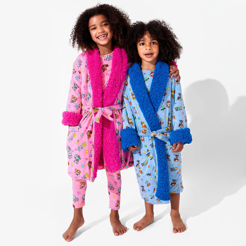 PAW Patrol: Varsity Pink Bamboo Kids Sherpa Robe