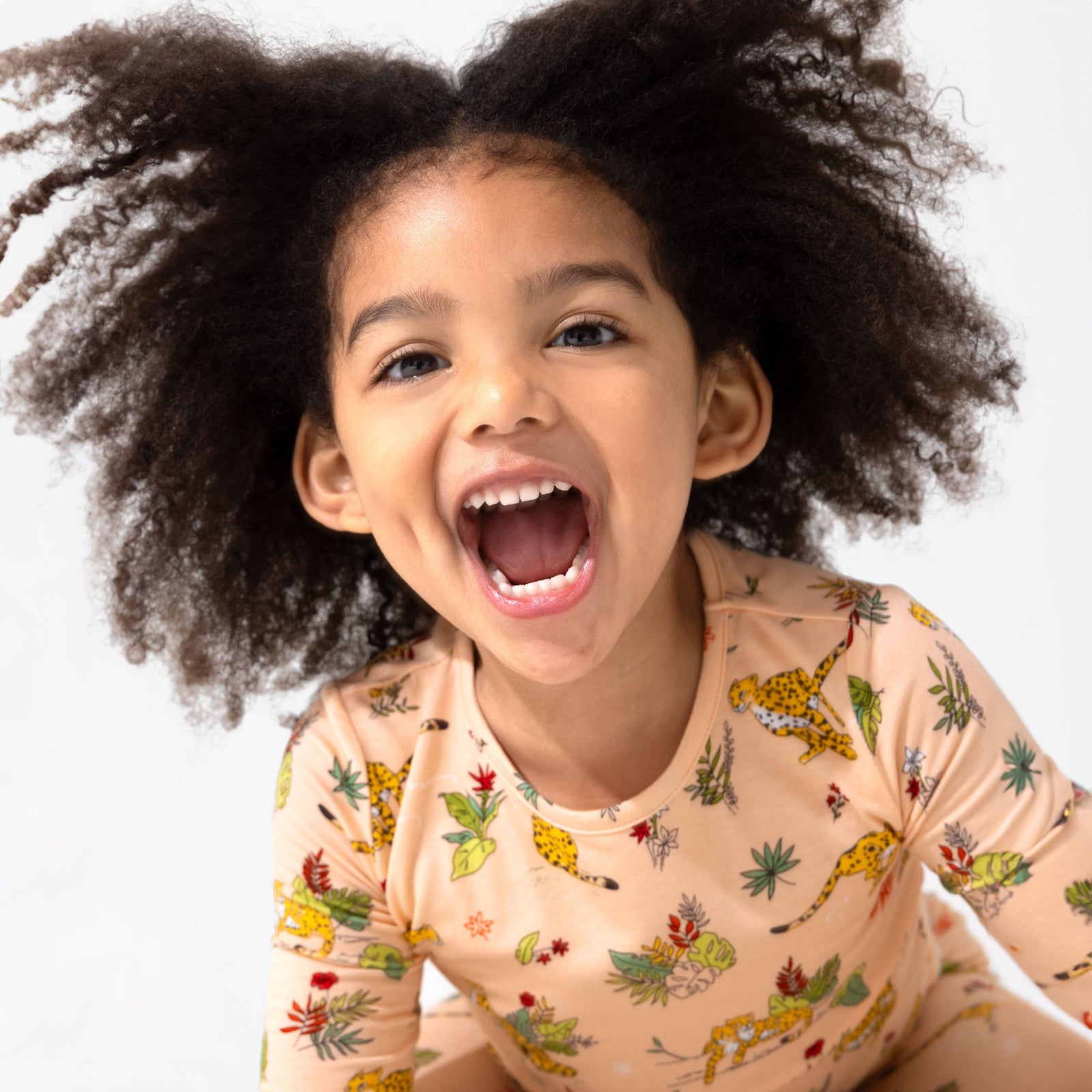 Pounce In Paradise Cheetah Bamboo Kids Pajamas