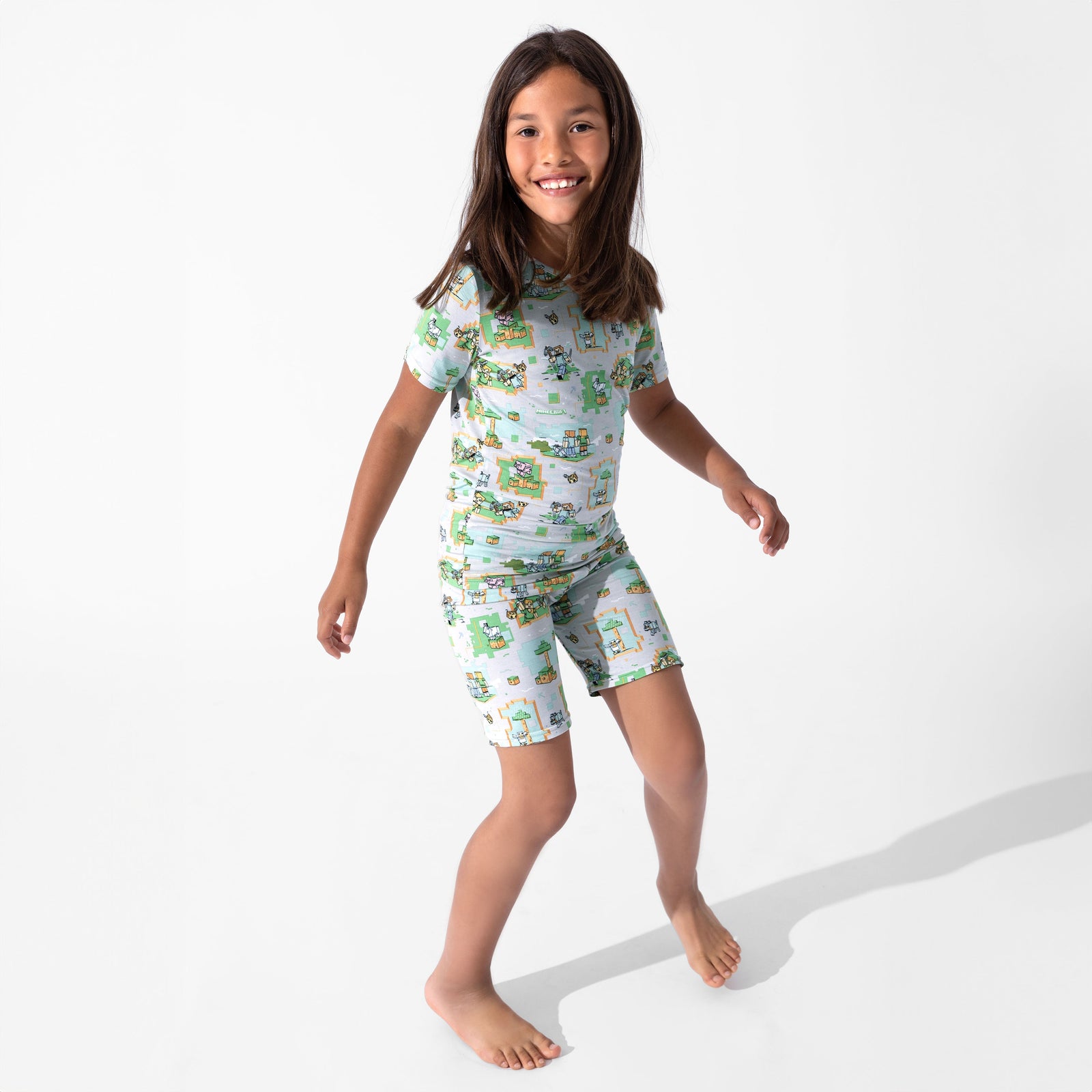 Minecraft Overworld Dreams Bamboo Kids Pajama Short Set