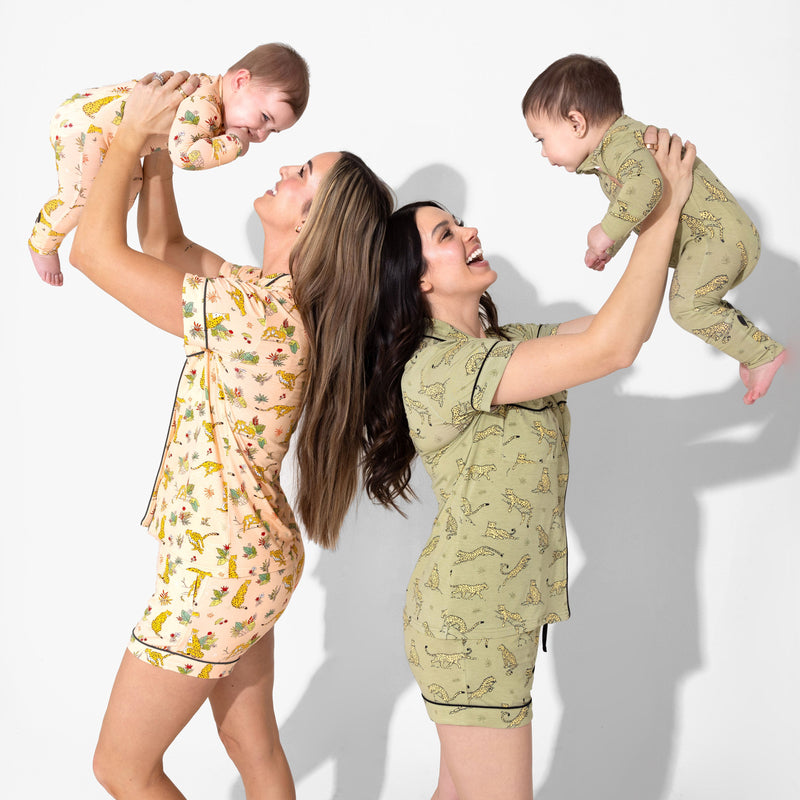 Pounce In Paradise Cheetah Bamboo Convertible Footie