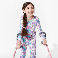 Comic Purple Bamboo Kids Pajamas