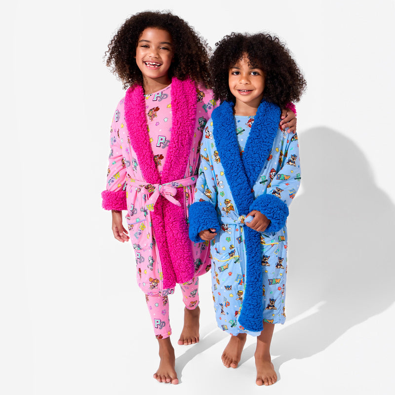 PAW Patrol: Varsity Pink Bamboo Kids Sherpa Robe