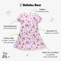 Tea Party Bamboo Girls' Short Sleeve Dress