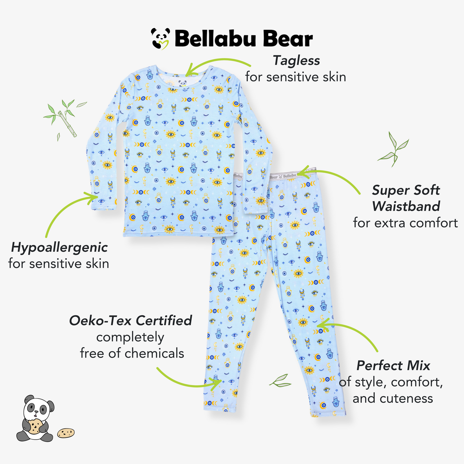 The Eye Blue Bamboo Kids Pajamas