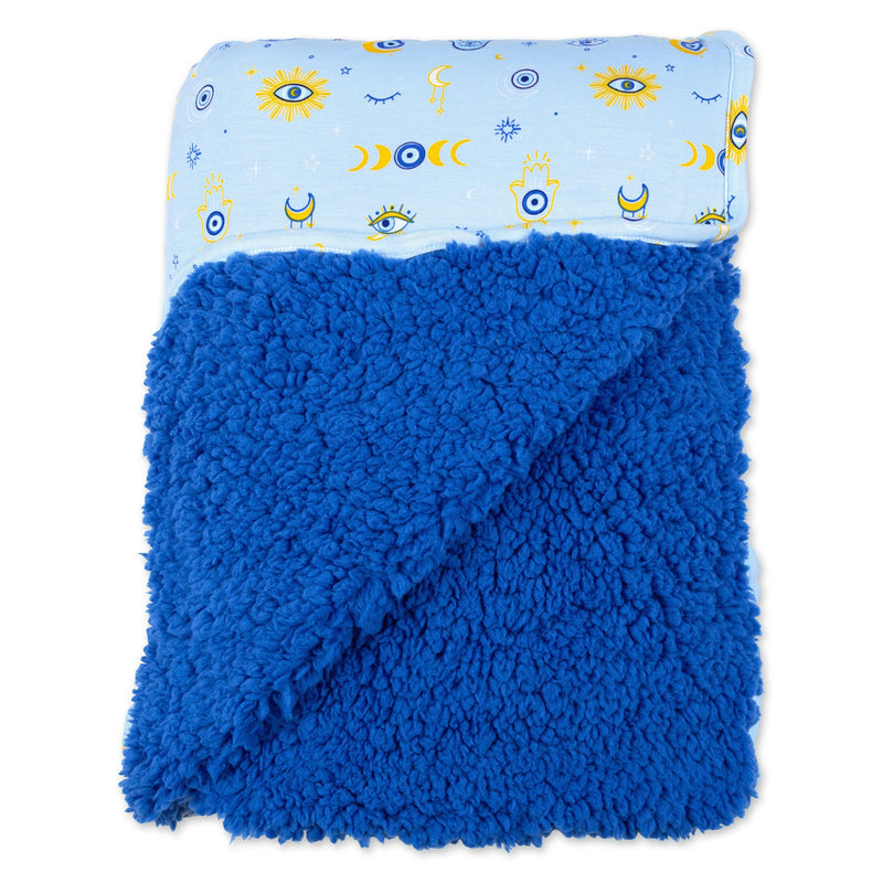 The Eye Blue Sherpa Bamboo Blanket