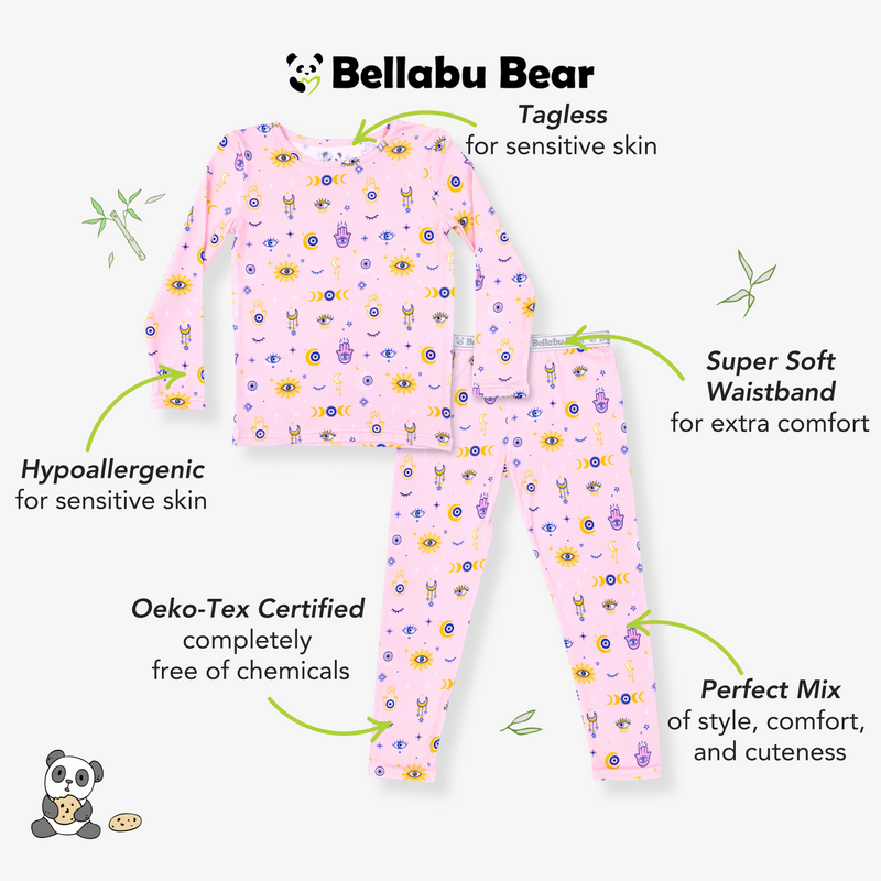 The Eye Pink Bamboo Kids Pajamas