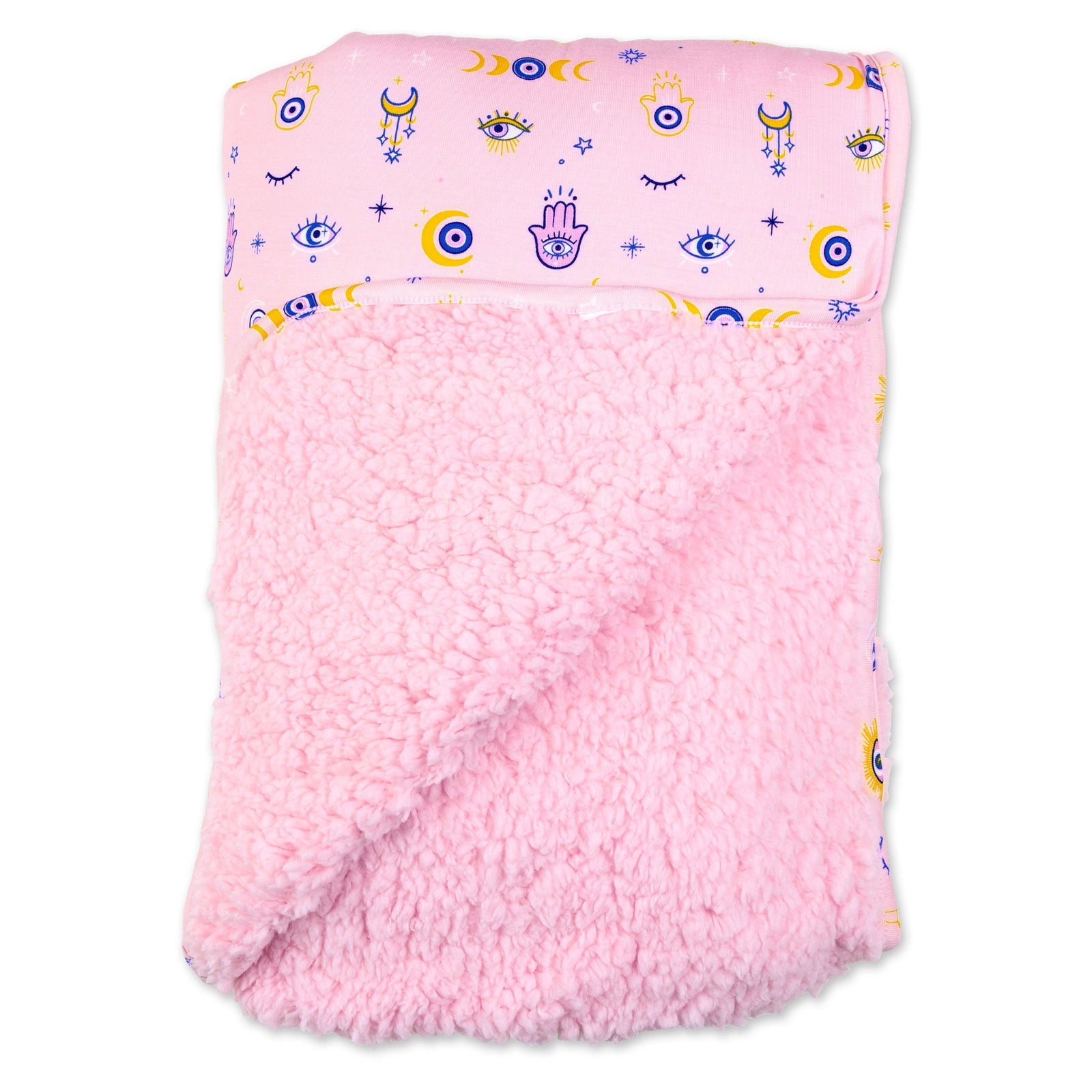 The Eye Pink Bamboo Sherpa Blanket