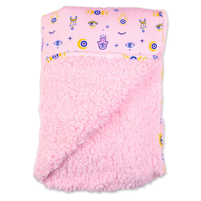 The Eye Pink Bamboo Sherpa Blanket