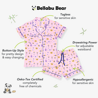 The Eye Pink Bamboo Women's Pajama Shorts Set