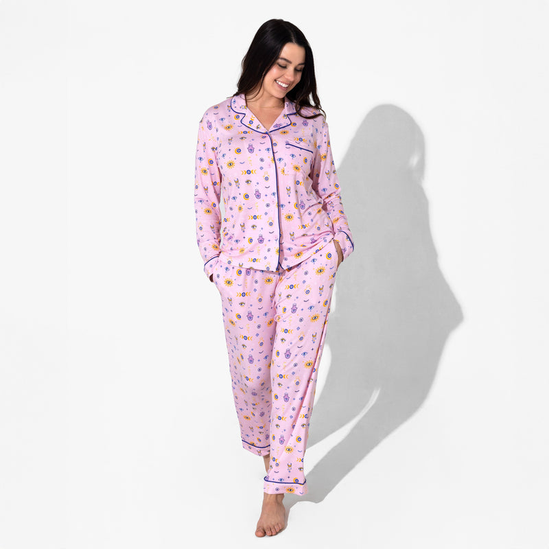 The Eye Pink Bamboo Women's Pajama Set