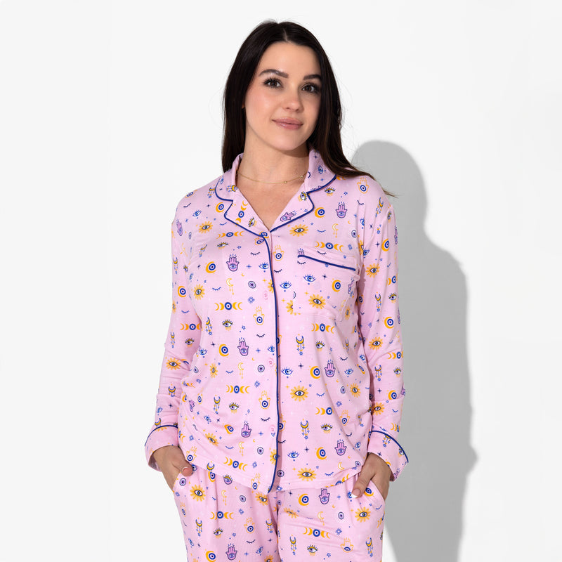 The Eye Pink Bamboo Women's Pajama Set