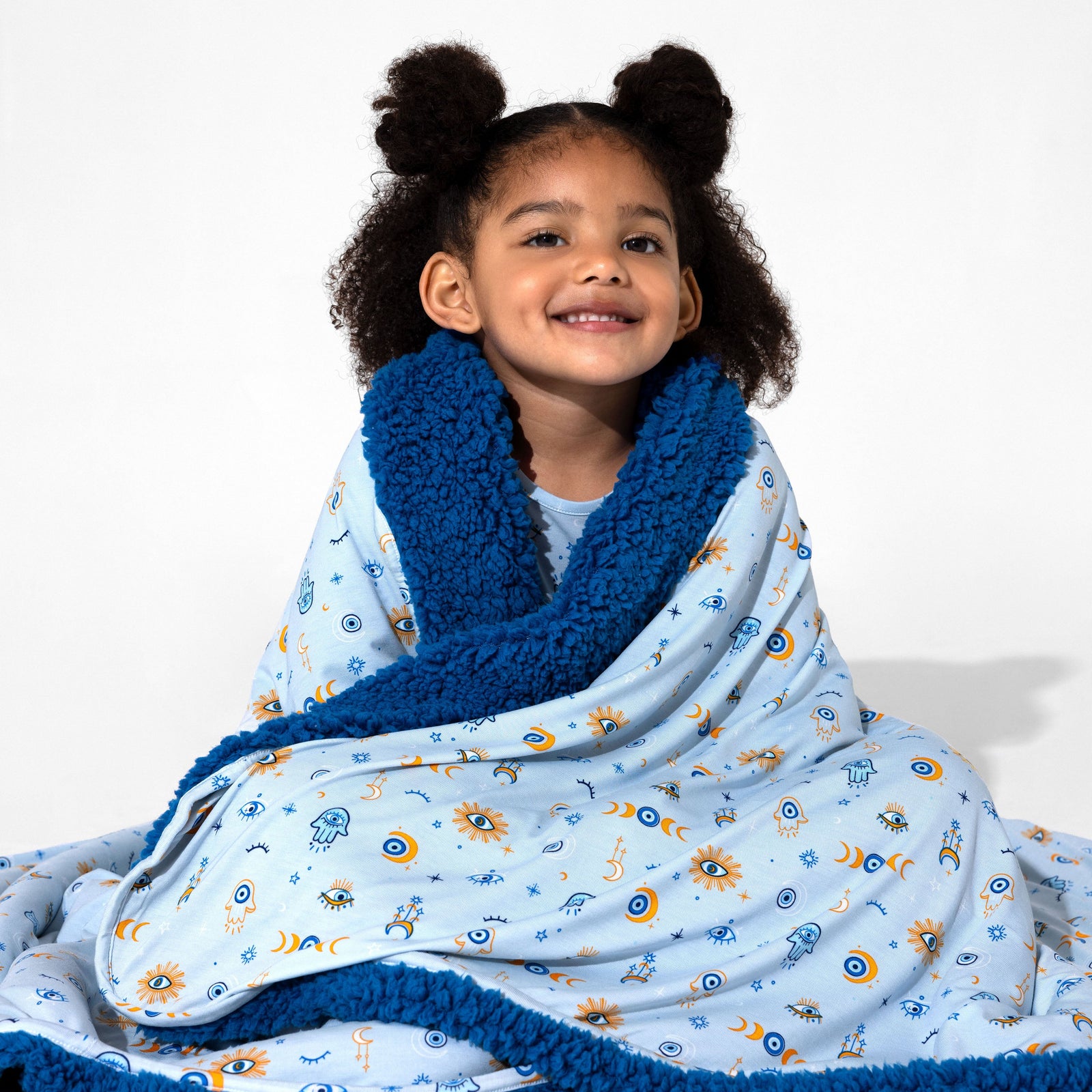 The Eye Blue Sherpa Bamboo Blanket