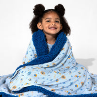 The Eye Blue Sherpa Bamboo Blanket