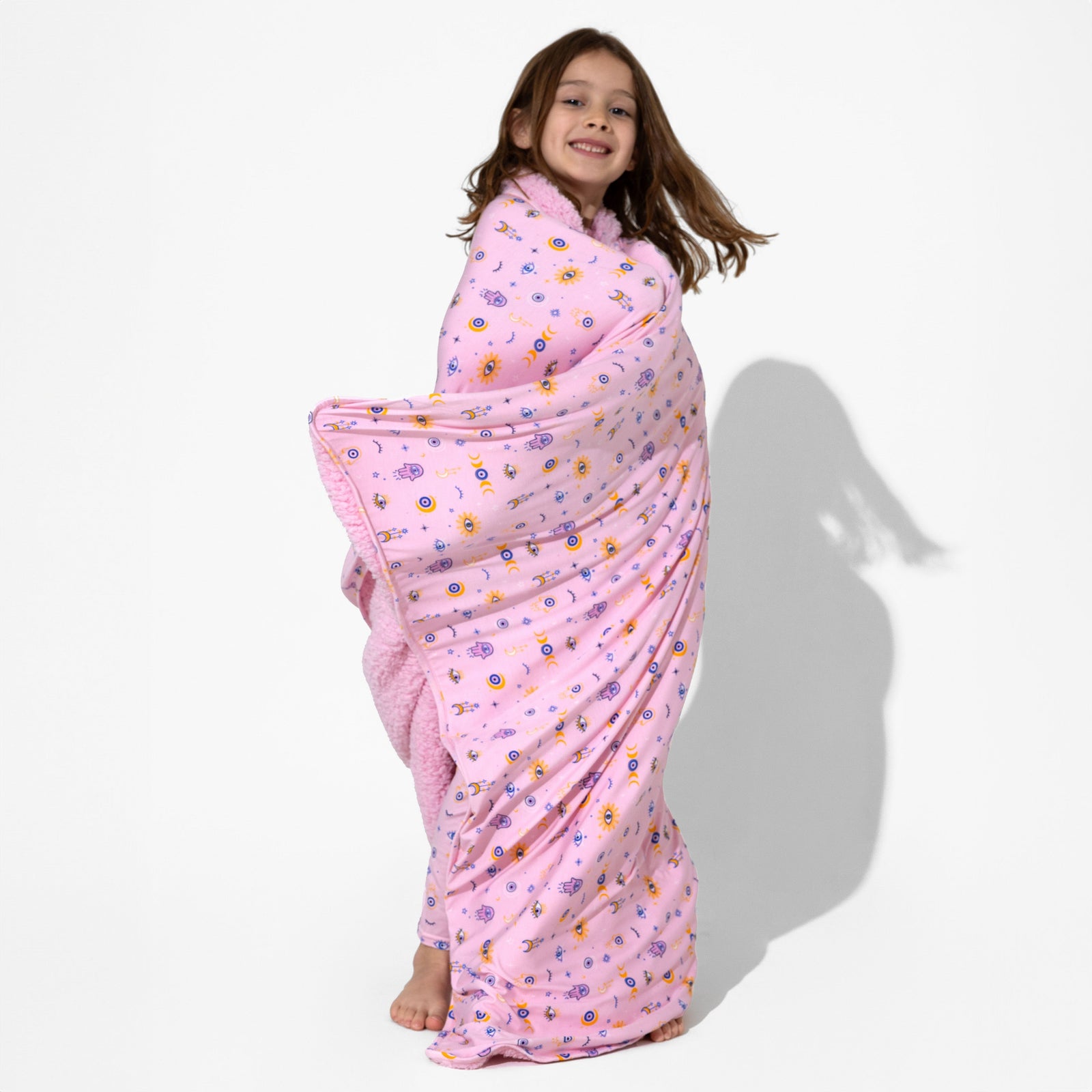 The Eye Pink Bamboo Sherpa Blanket