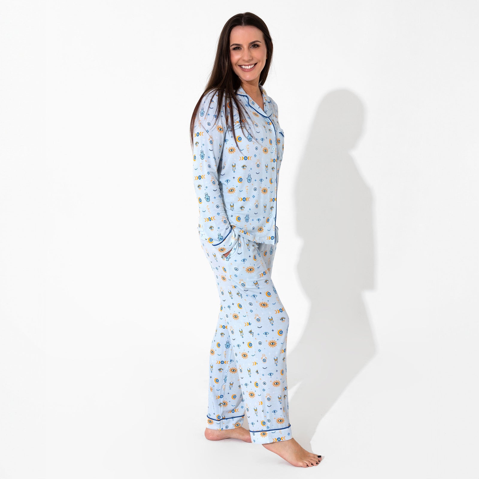 The Eye Blue Bamboo Women's Pajama Set