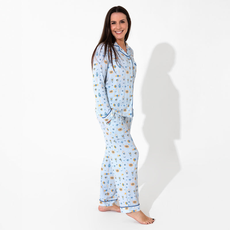 The Eye Blue Bamboo Women's Pajama Set