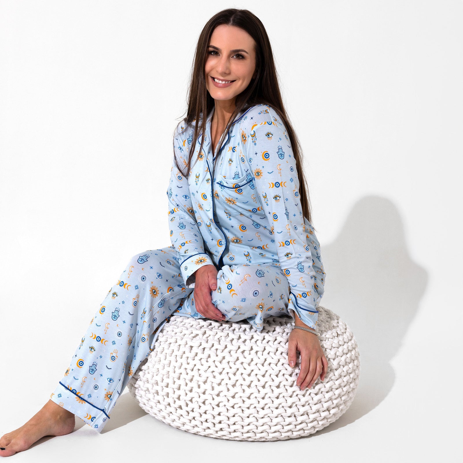 The Eye Blue Bamboo Women's Pajama Set