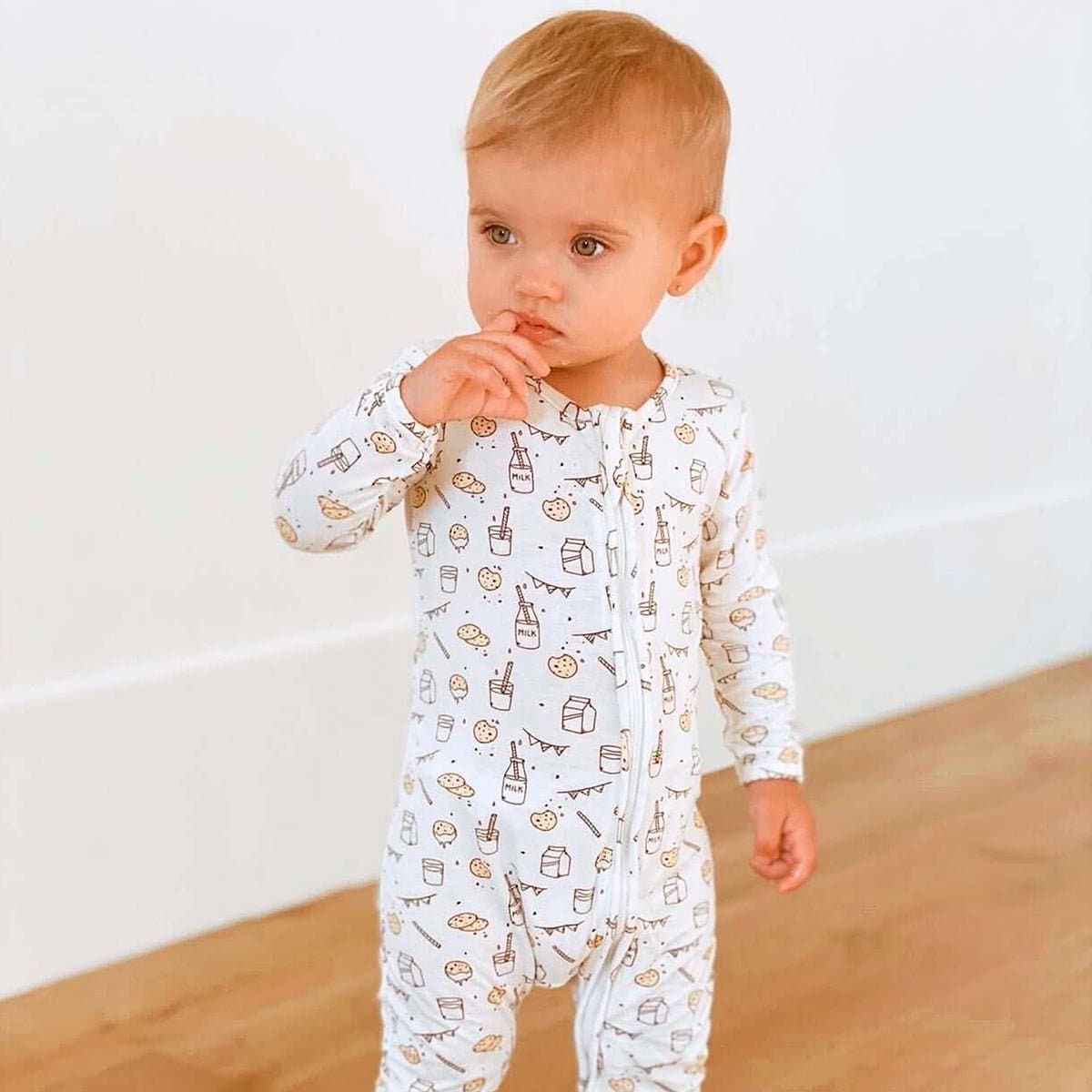 Milk and Cookies Original Bamboo Baby Pajamas | Bellabu Bear - Bellabu Bear  ME