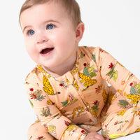 Pounce In Paradise Cheetah Bamboo Convertible Footie