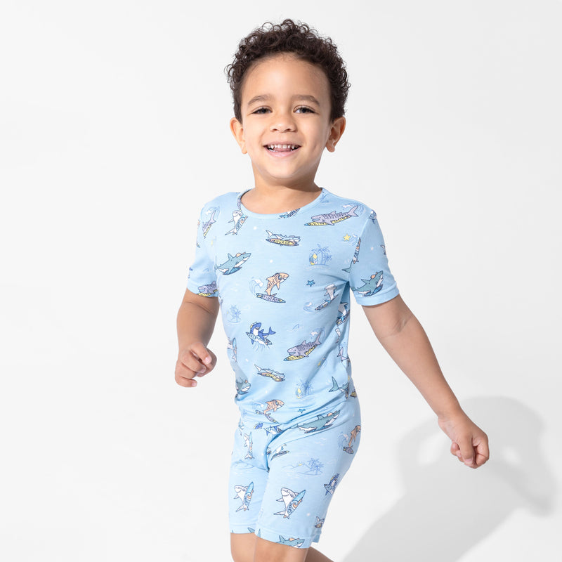 Shark School Bamboo Kids Pajama Short Set